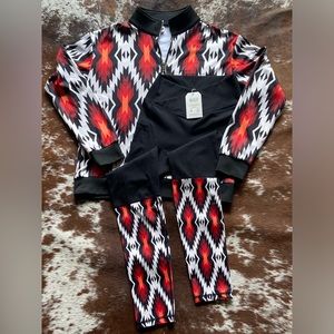 Ranch Dressn performance pullover and leggings.